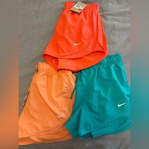 Nike Vibrant Shorts Trio - Orange, Turquoise, Peach